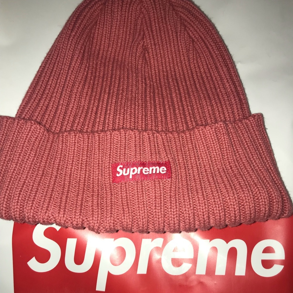Pink overdyed supreme beanie